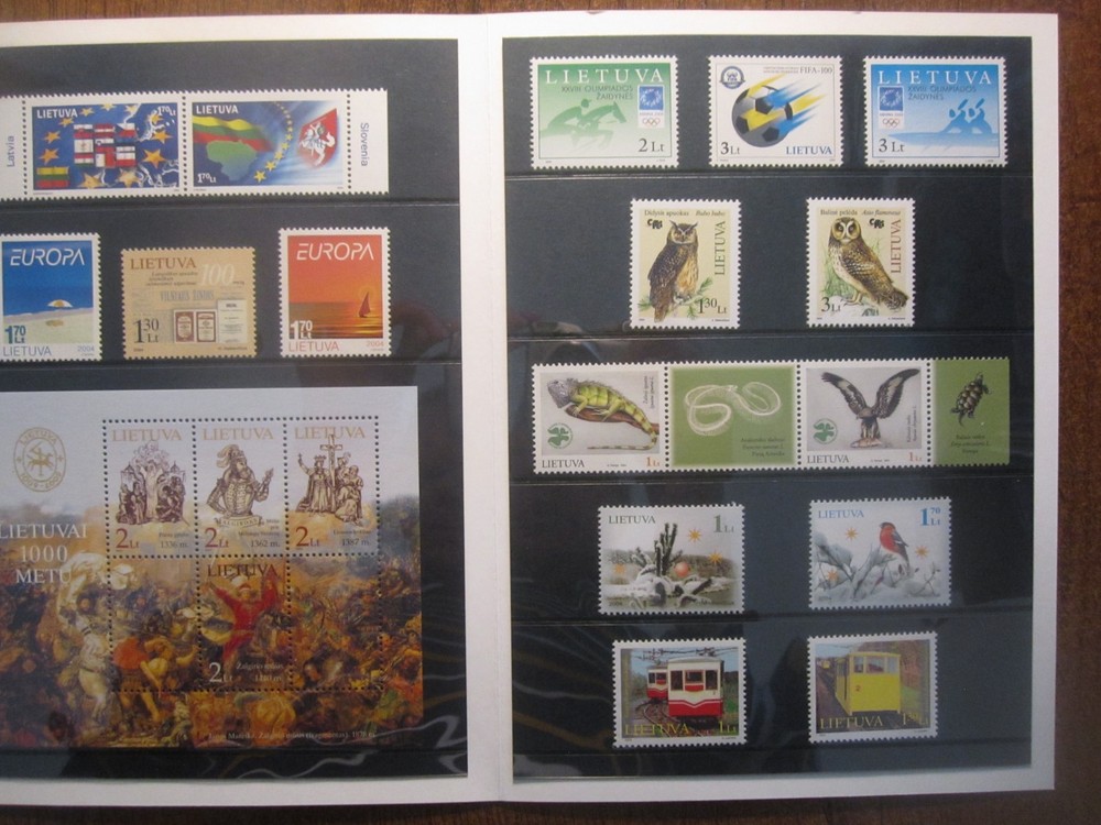 2004 LITHUANIA STAMPS OFFICIAL YEAR SET