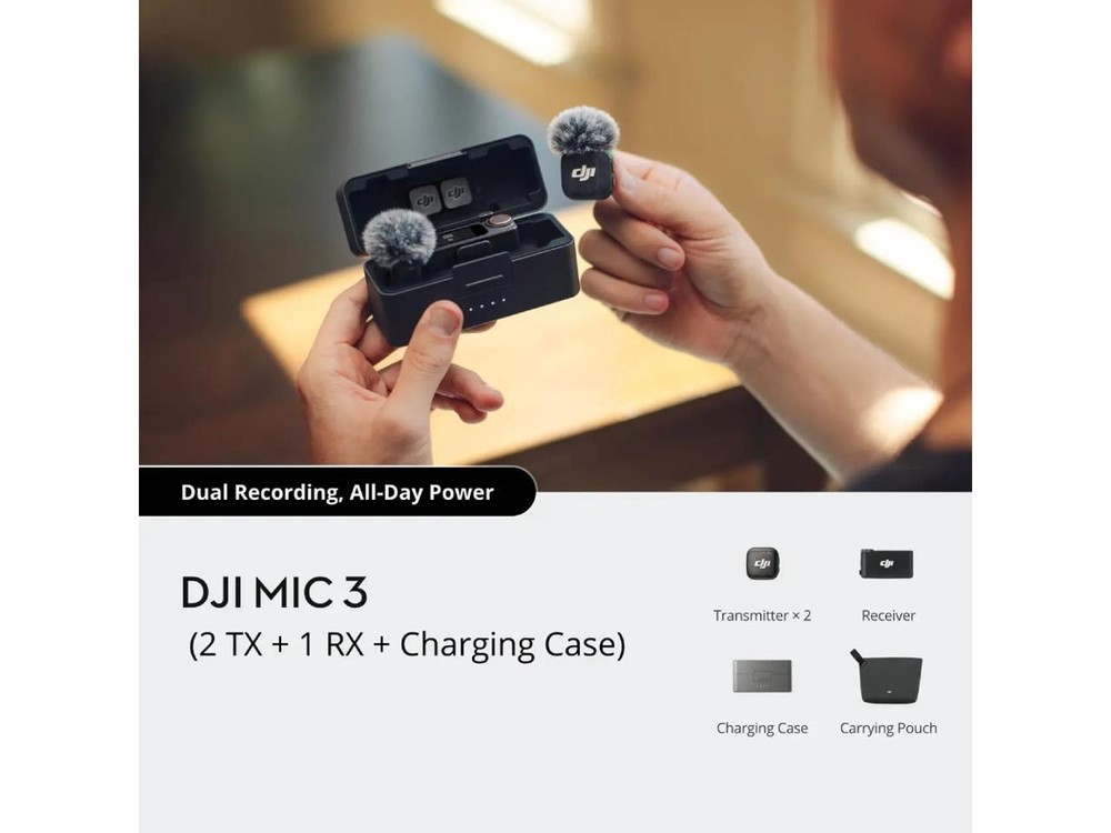 DJI Mic 3 (2 TX + 1 RX + Charging Case)