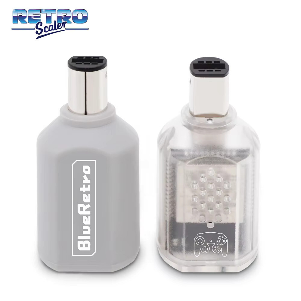 Wireless Bluetooth Receiver - Nintendo Gamecube - (Grey) Blue Retro