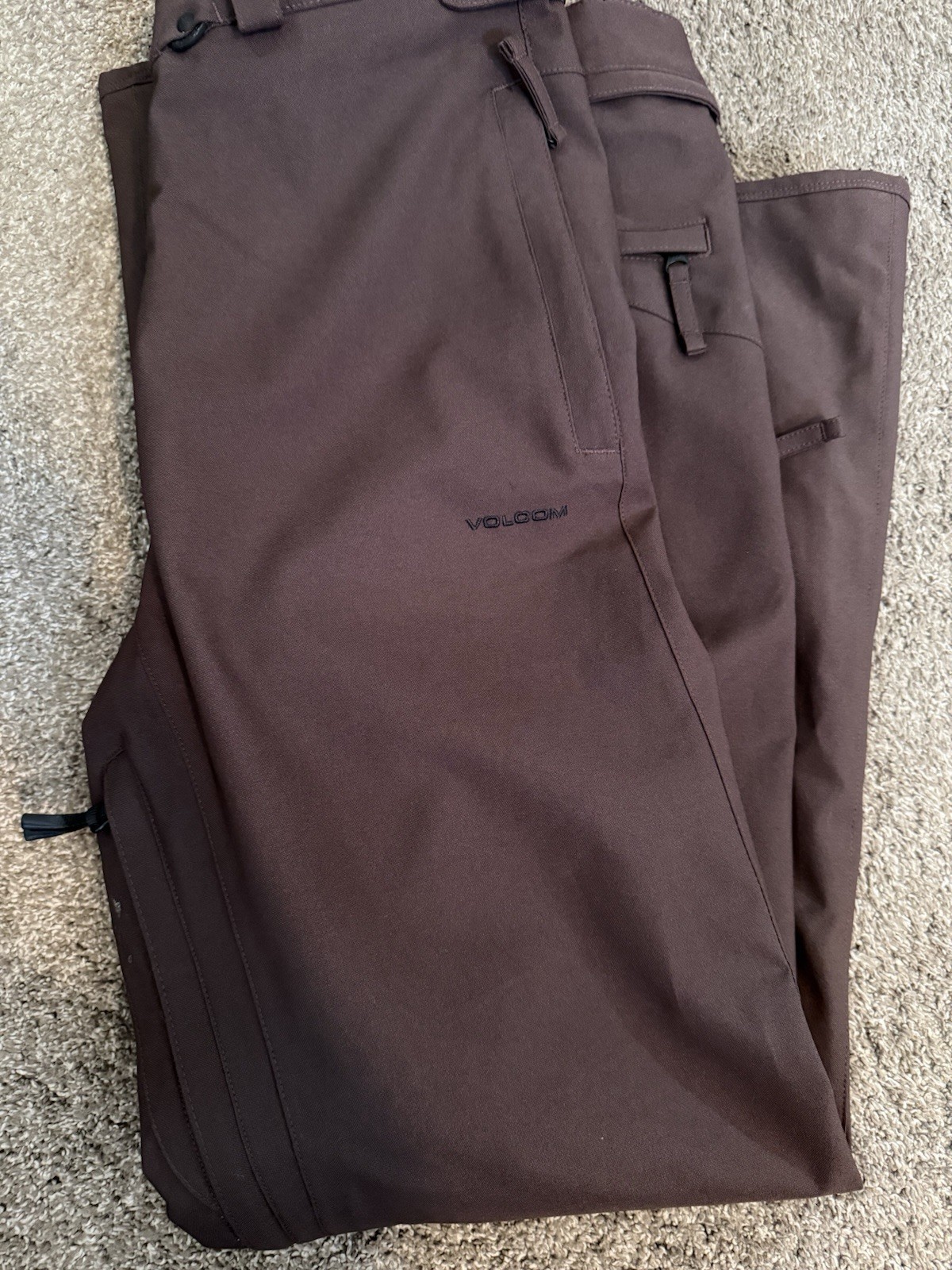volcom snowboard pants xl Zip Tech Brown