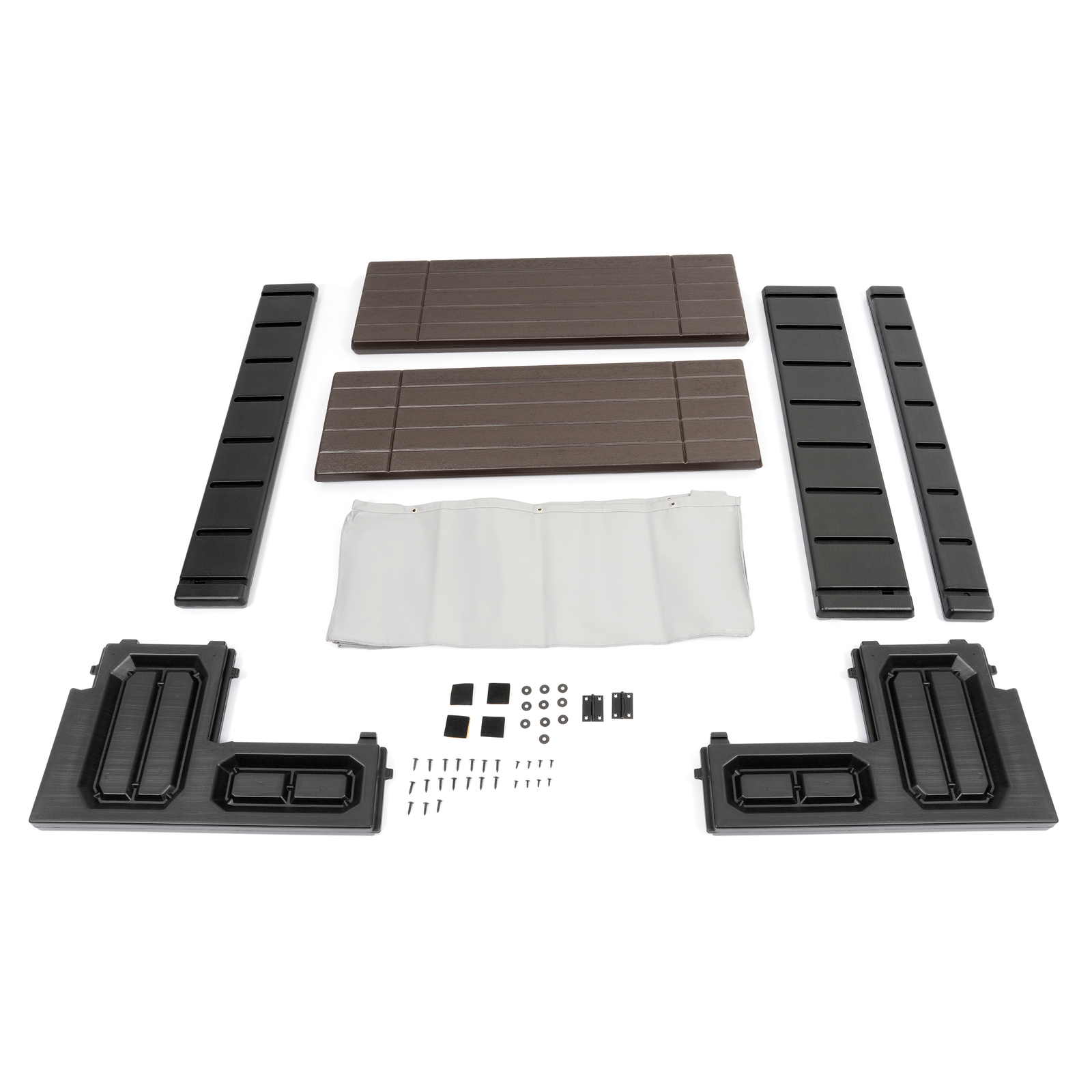 Brown+Black Universal 2 Slip-Resistant Spa & Hot Tub Step Outdoor with Storage