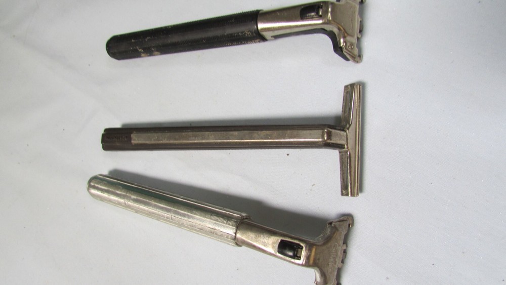 Vintage 3 Gillette Handles