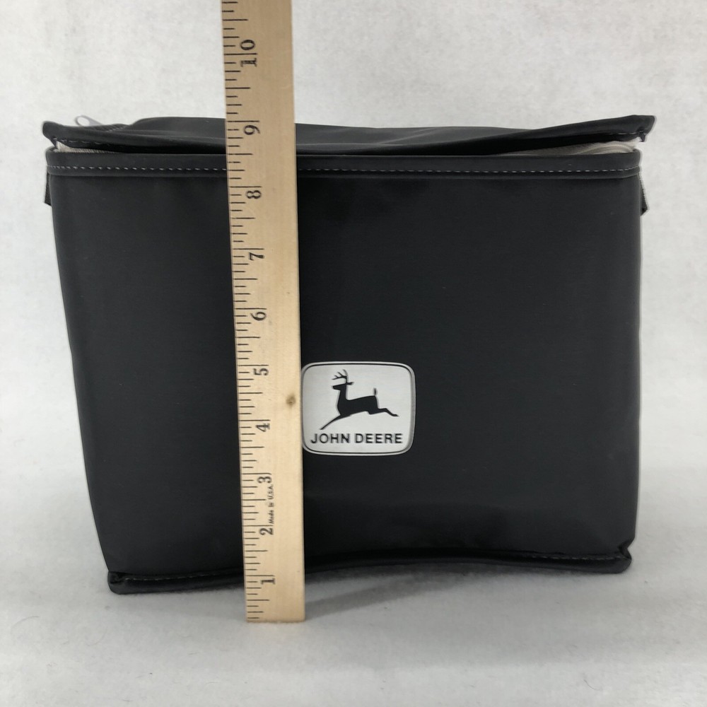 Vintage John Deere Soft Cooler Black Rectangular W/ Strap