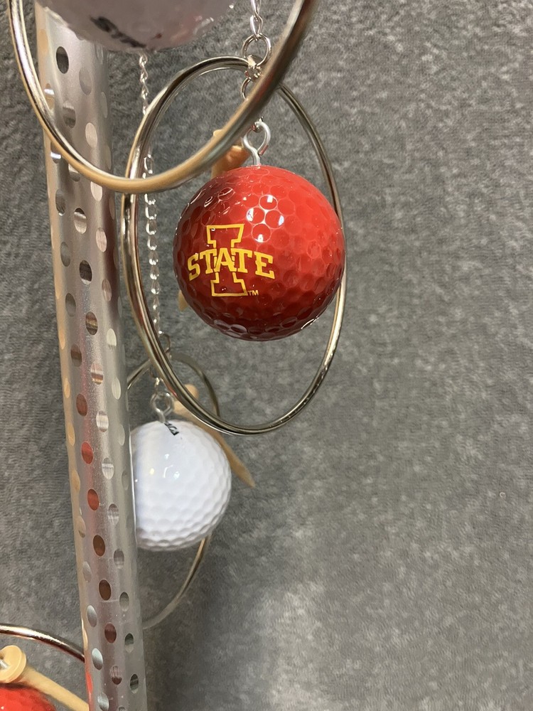 Iowa State Cyclone Golf Ball Wind Chime