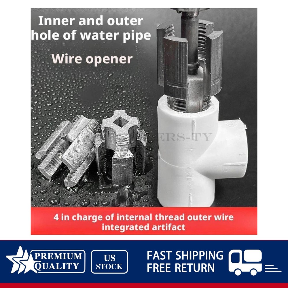 NEW Integrated Internal & External Pipe Threading-Tool PVC Pipe Threader Kit