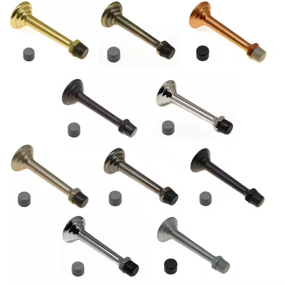 3 In. Solid Brass Arrow Base Stop in Matte Black