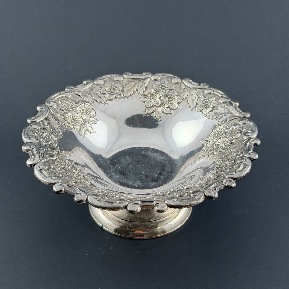 VTG Tarnish Protected Ornate Silverplate Compote Dish Made in Japan 7"