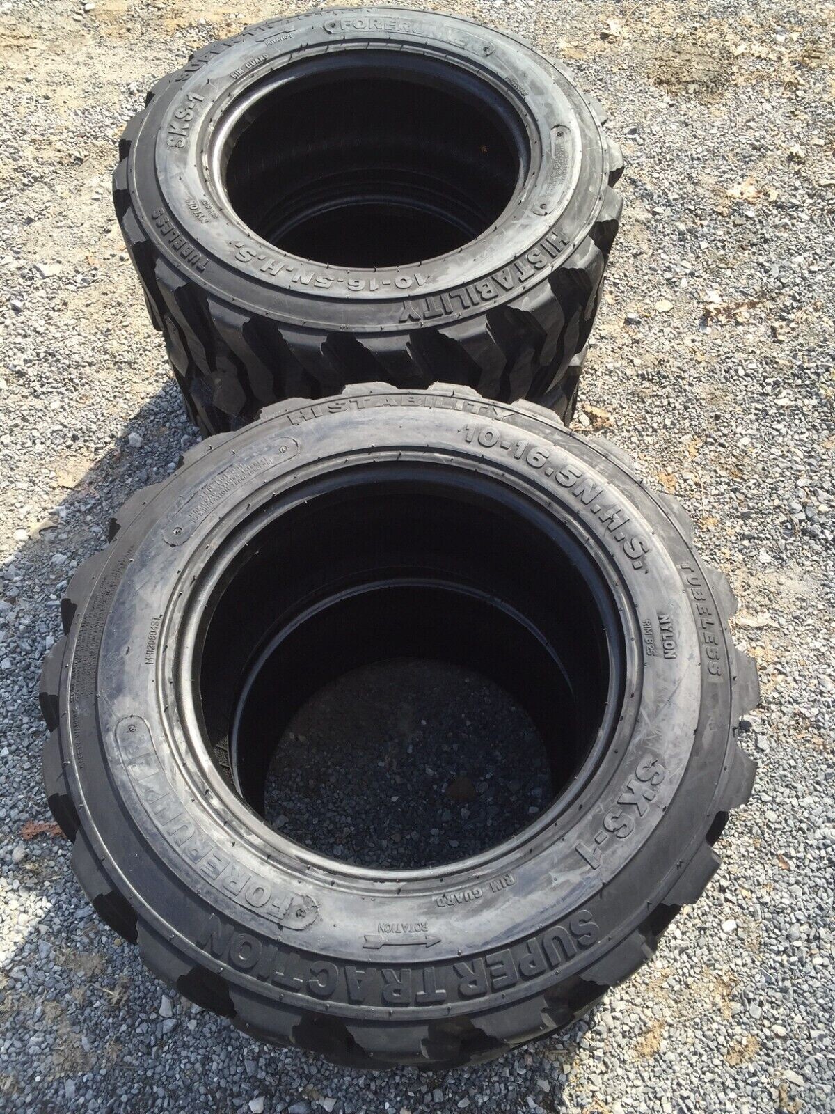 4 NEW 10-16.5 Skid Steer Tires with Rim guard -10X16.5 12 PLY-for Bobcat & other