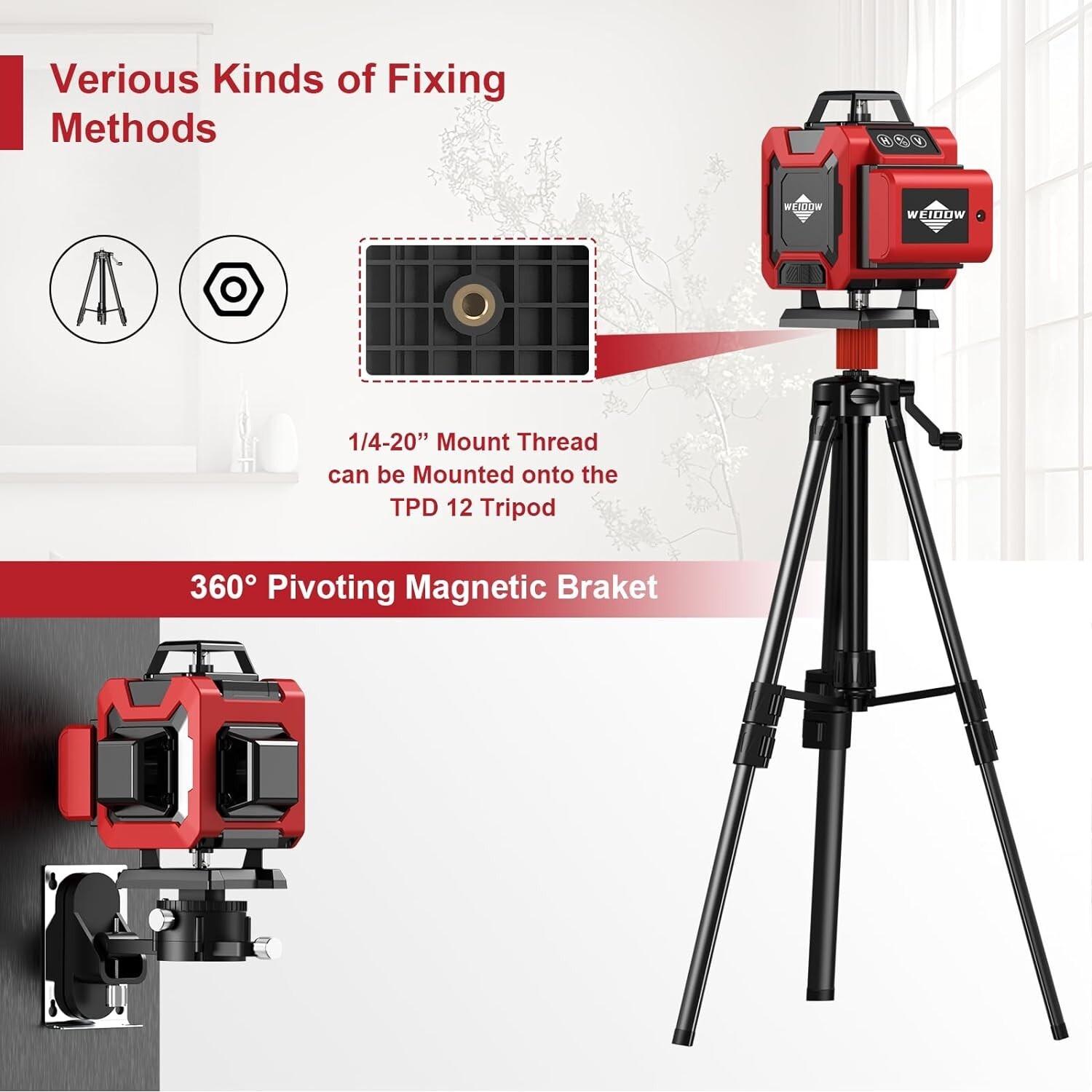 Laser Level 360 Self Leveling with Tripod for Construction Projects