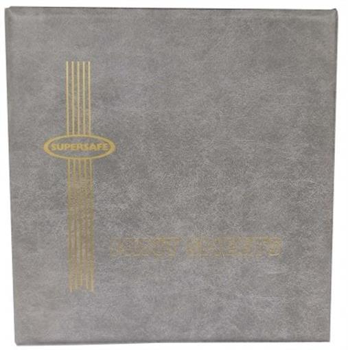 Mint Sheet Stamps Album Supersafe Grey Binder Free 50 Black Pages US Shipping