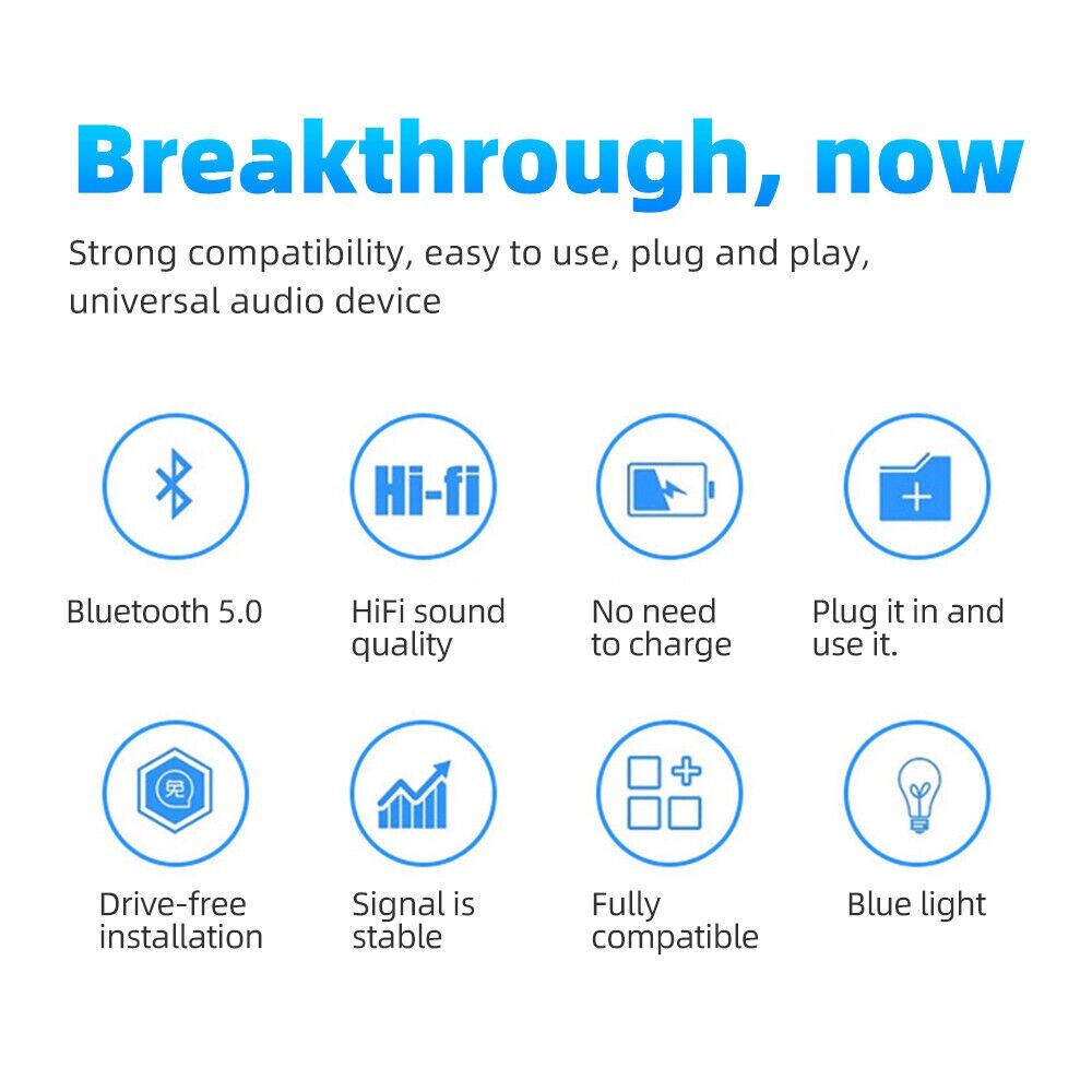 3PCS 2-in-1 USB Bluetooth 5.0 Transmitter Receiver AUX Adapter For TV/PC/Car