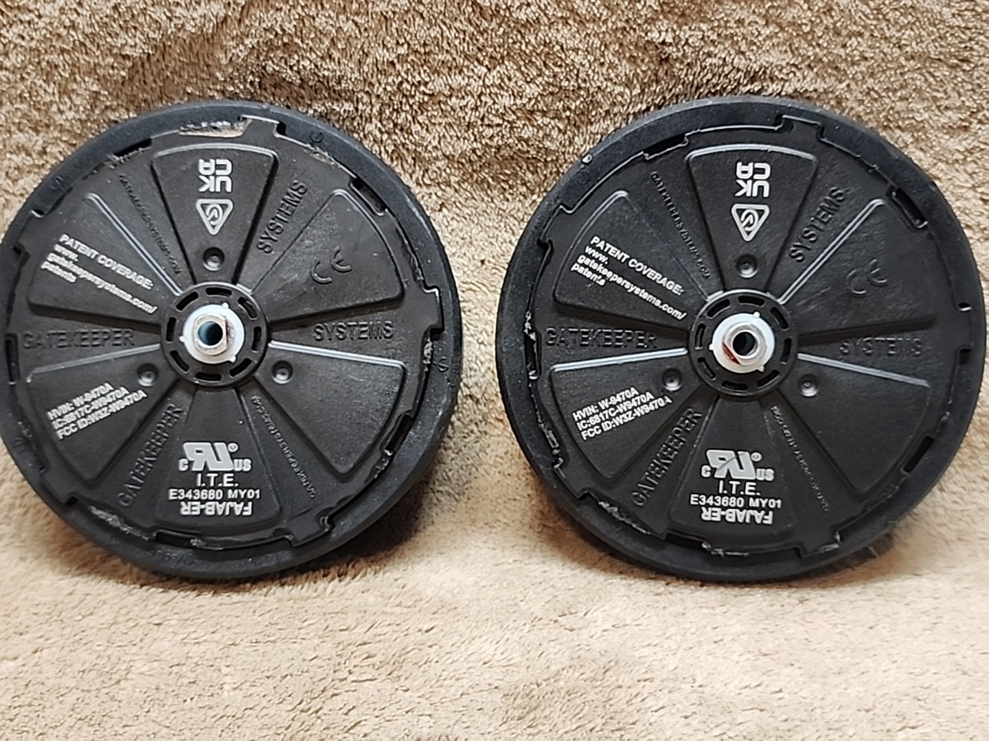 Pair: Gatekeeper Systems W-9470A Remote Controlled Locking 5" Wheel Replacement