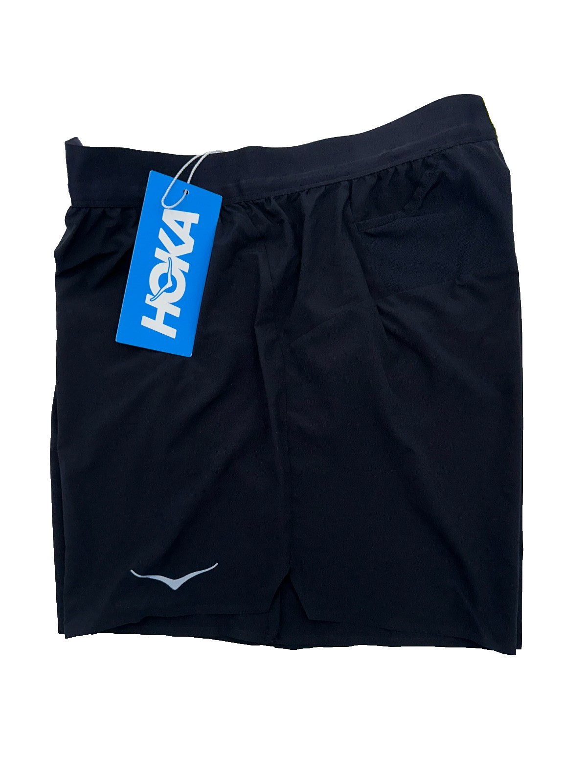$68 HOKA Men's Glide Short with Brief 5" - 1151077 -Black - Medium-New With Tag