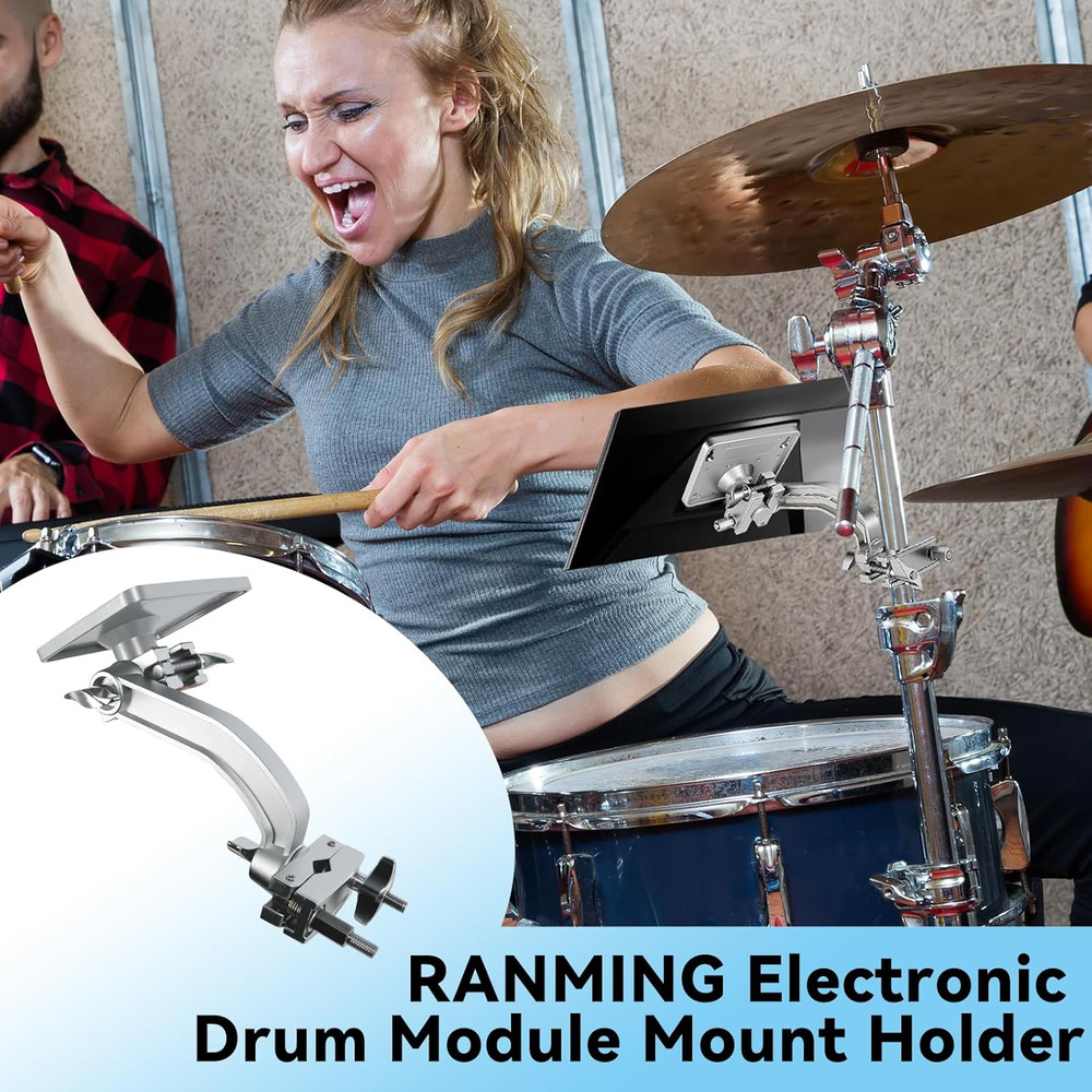 Electronic Module Mounting Plate with Clamp Electronic Drum Module Mount Holder