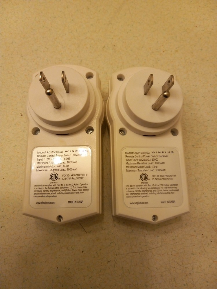 2x Winplus AC51530(RX) Control Power Switch Receivers Only