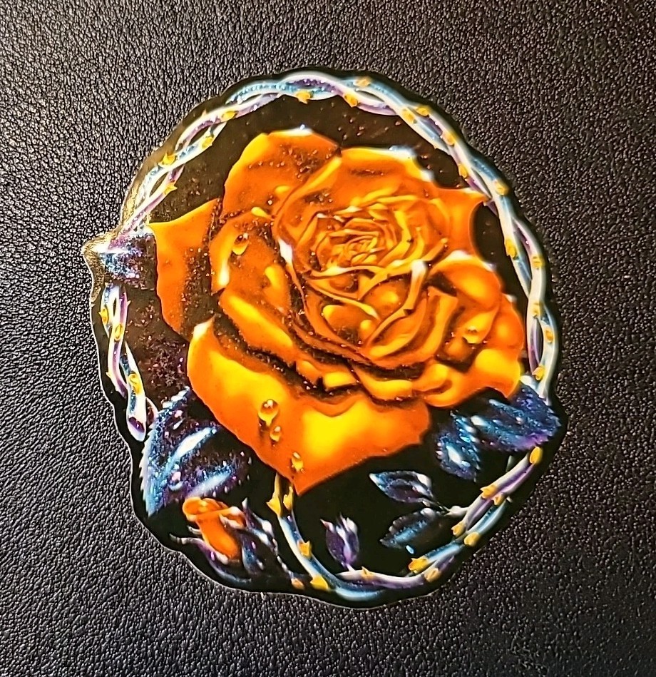 Vintage ROSE Vending Machine Glitter Sticker