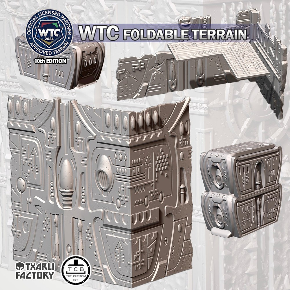 40k - WTC Format Foldable Terrain Set (Space Elf) Tabletop Wargaming Scenery