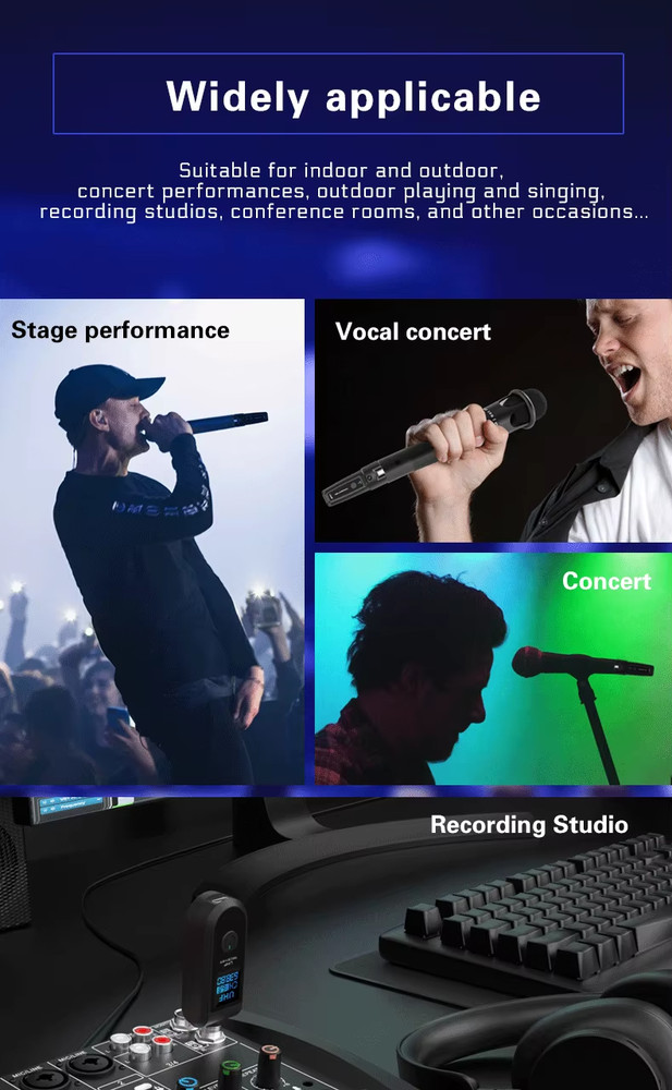 Microphone Dual Transmitter + Receiver Wireless System Loudstar Acoustics