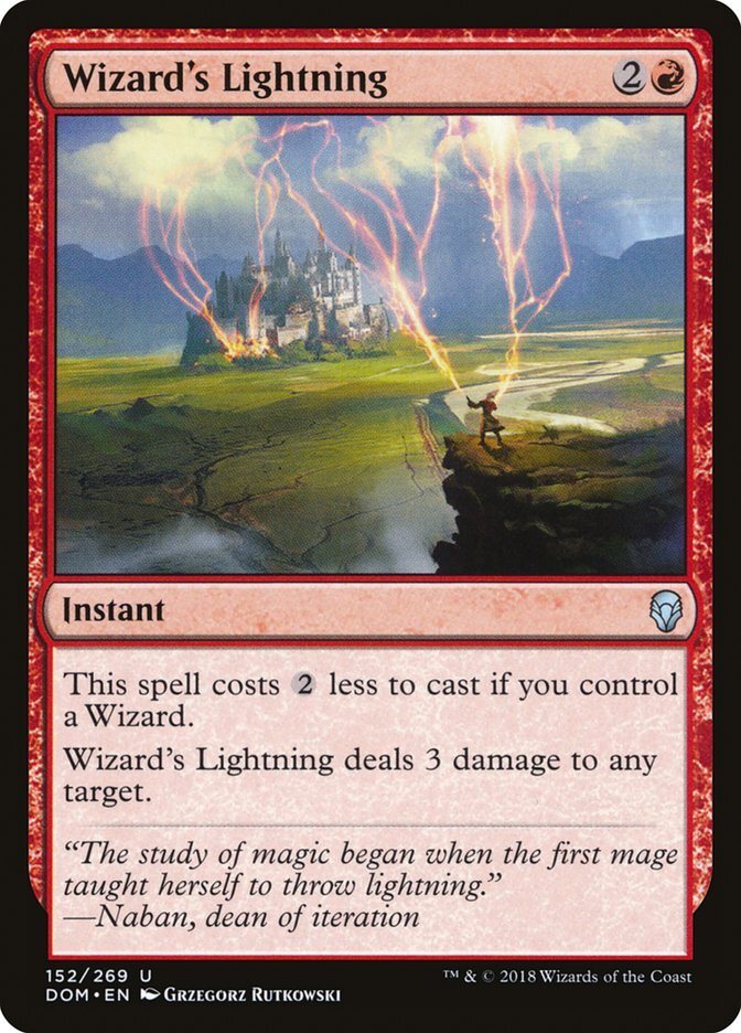 Wizard's Lightning [Dominaria] Magic MTG