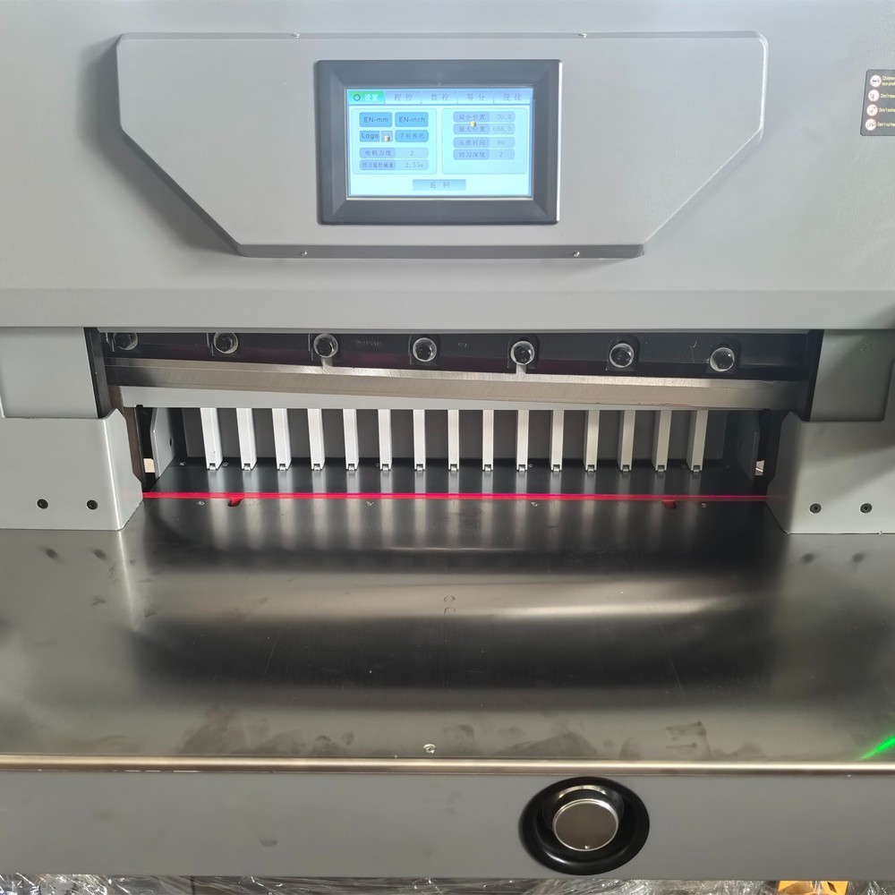 220V Program Control Electric Hydraulic Paper Cutter Touch Screen Display
