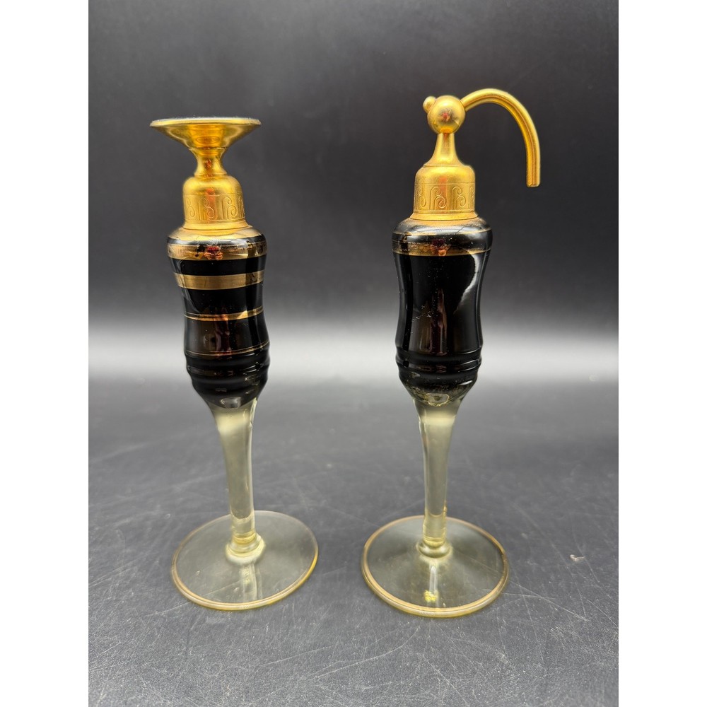 Antique DeVilbiss Art Deco Perfume Atomizer and Dauber Set 1930's
