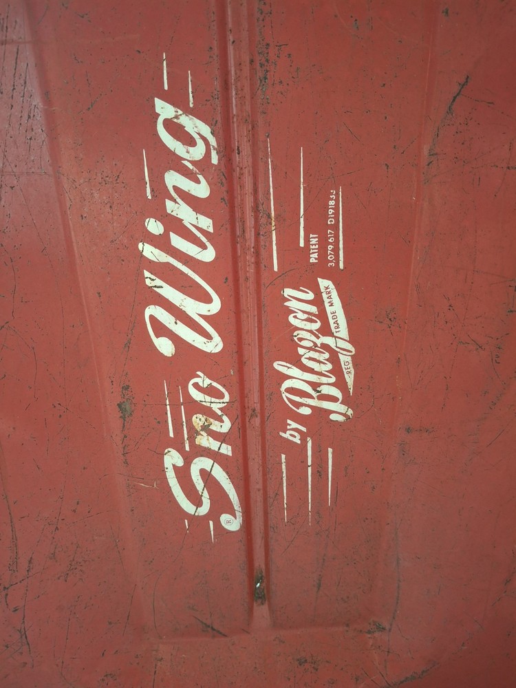 Blazon Sno Wing Vintage Snow Sled Red