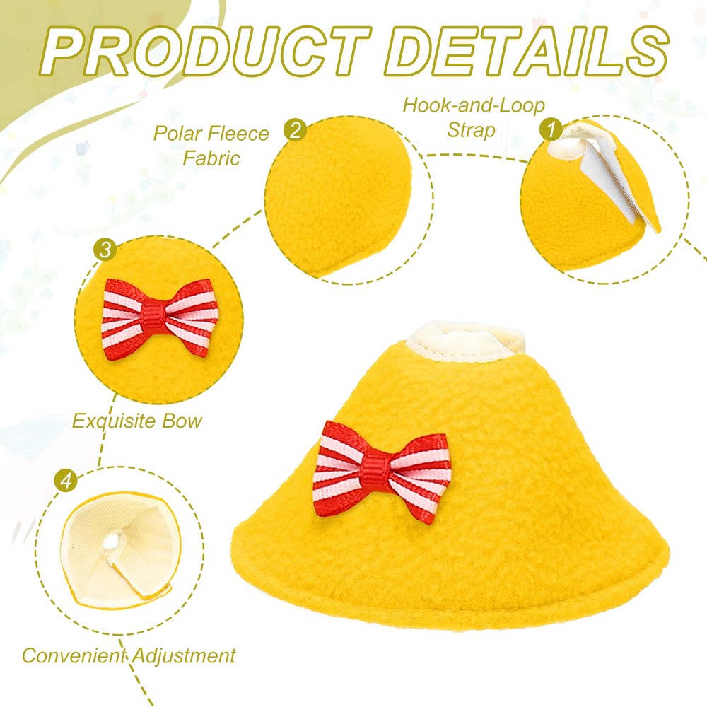 Bird Collars Bird Cone Collar Protective Cones (Yellow, S, 3 Pcs)