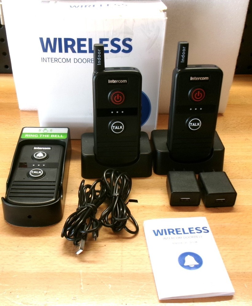PANDAAR Wireless Doorbell Wireless Intercom System,Two-way Intercom 4900ft Range