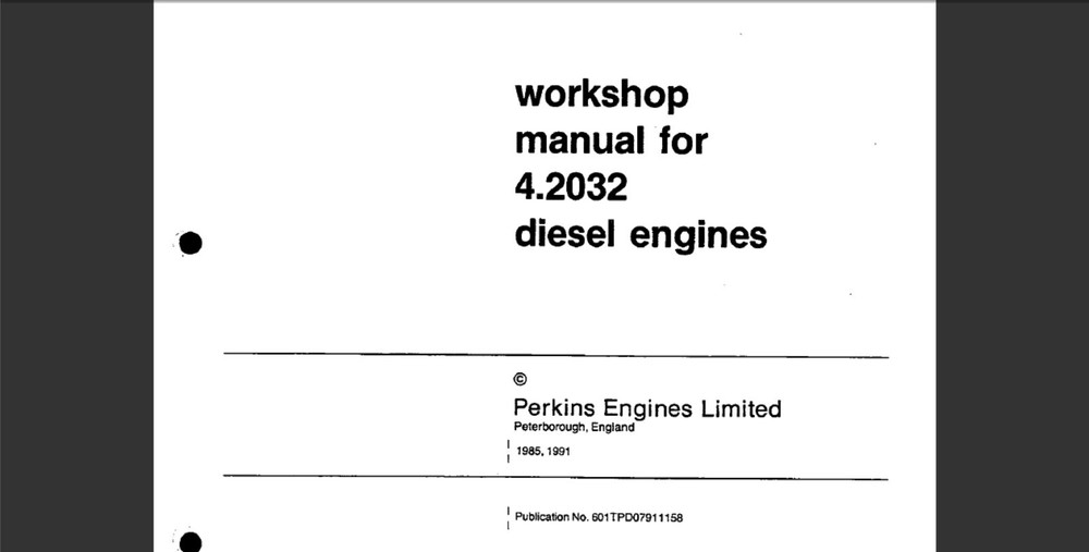 Perkins 4.2032 Diesel Engine Workshop Service manual