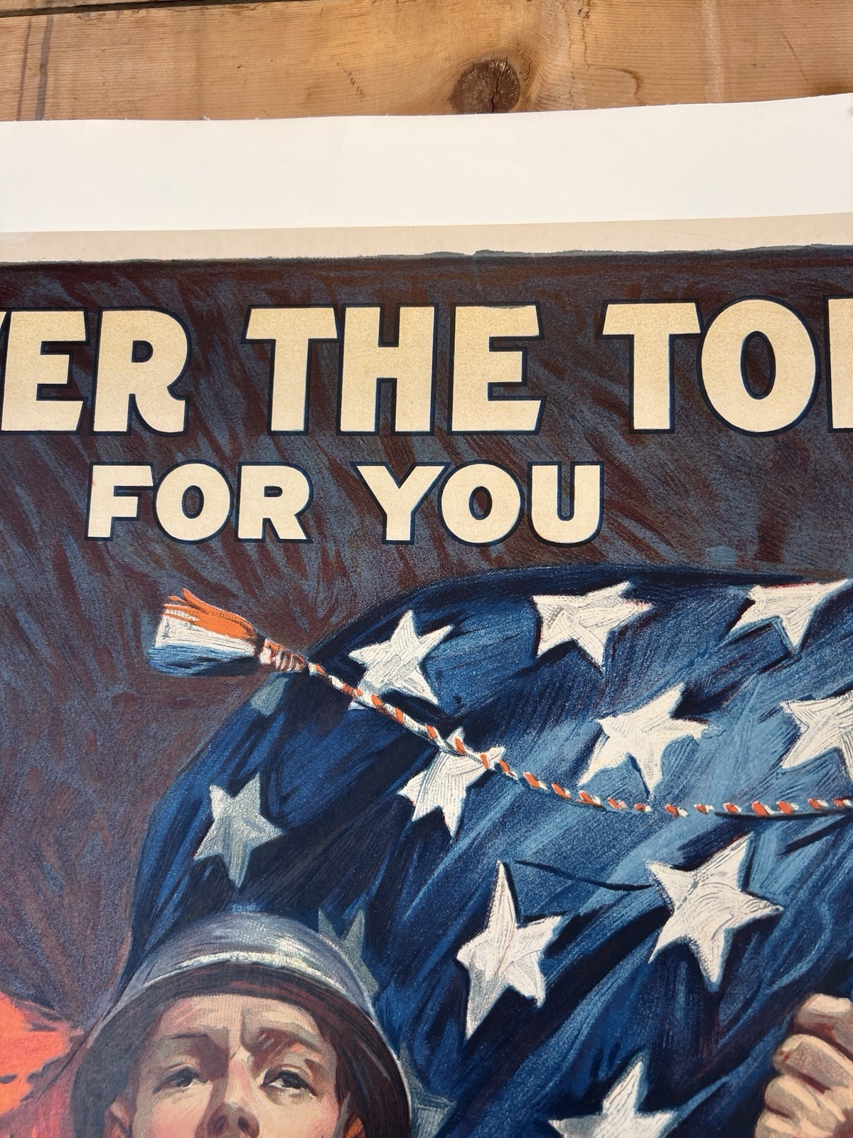 WW1 War Bond Poster Third Liberty Loan Sidney H. Riesenberg LINEN BACKED