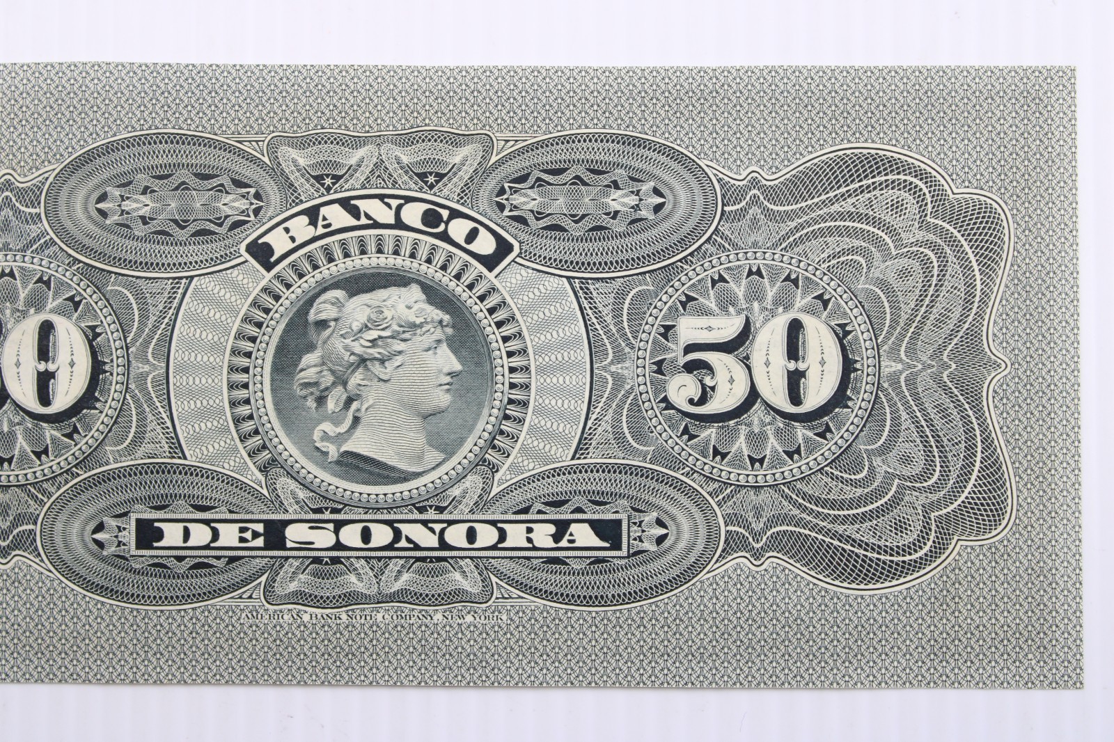 1899-1911 Mexico Banco de Sonora 50 Pesos Pick#S422r UNC #443