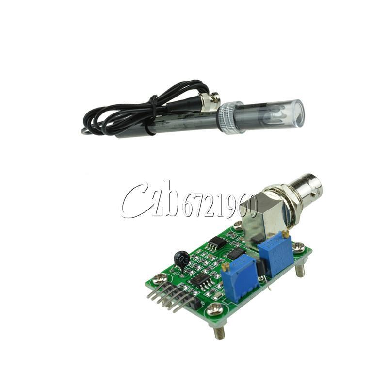 Liquid PH0-14 Value Detect Sensor Module + PH Electrode Probe BNC for Arduino