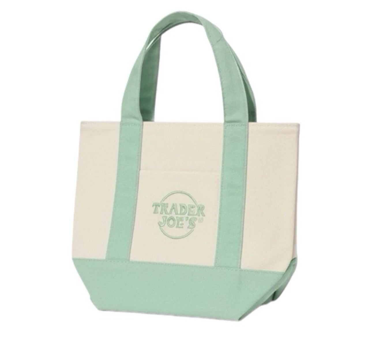 Spring 2026 Trader Joe’s Mini Pastel Canvas Tote Bag Set Of 4 NWT IN HAND