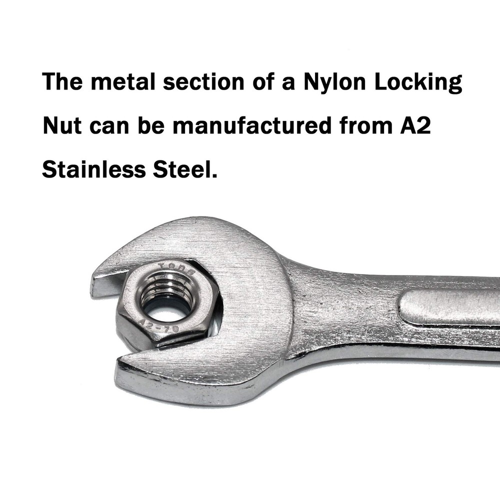 Quantity 50Pcs 1/4-20 Nylon Insert Hex Lock Nuts, (50 Pack), Plain