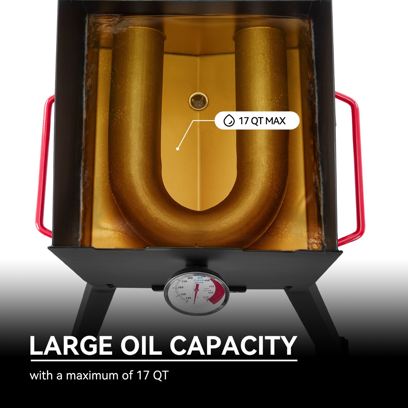 Creole Feast DF02B Outdoor Propane Deep Fryer, 17 Qt. 54,000 BTU Output, Black