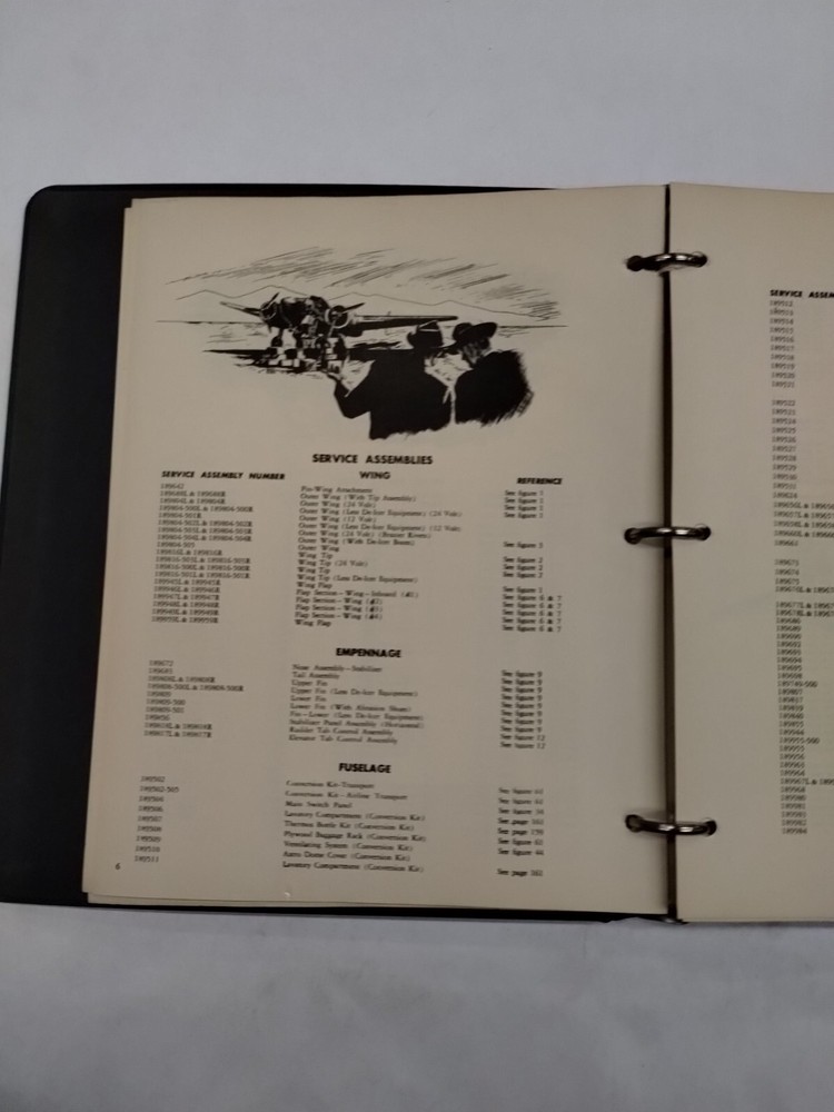 Lockheed Lodestar Model 18 Maintenance Parts Catalog-Original