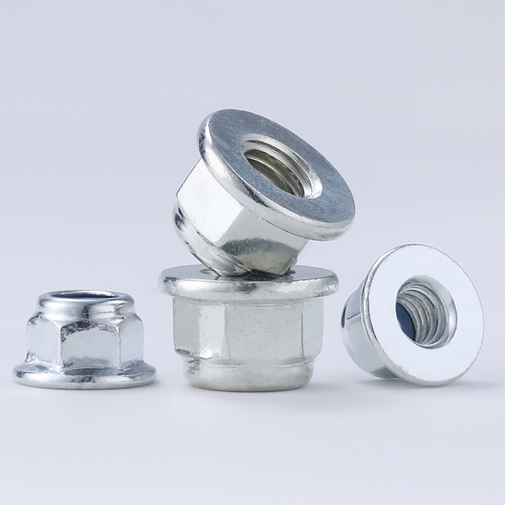 M3-M12 FLANGED NUTS FLANGED HEX NYLON INSERT LOCK NUT NYLOCK NUT A2 STAINLESS