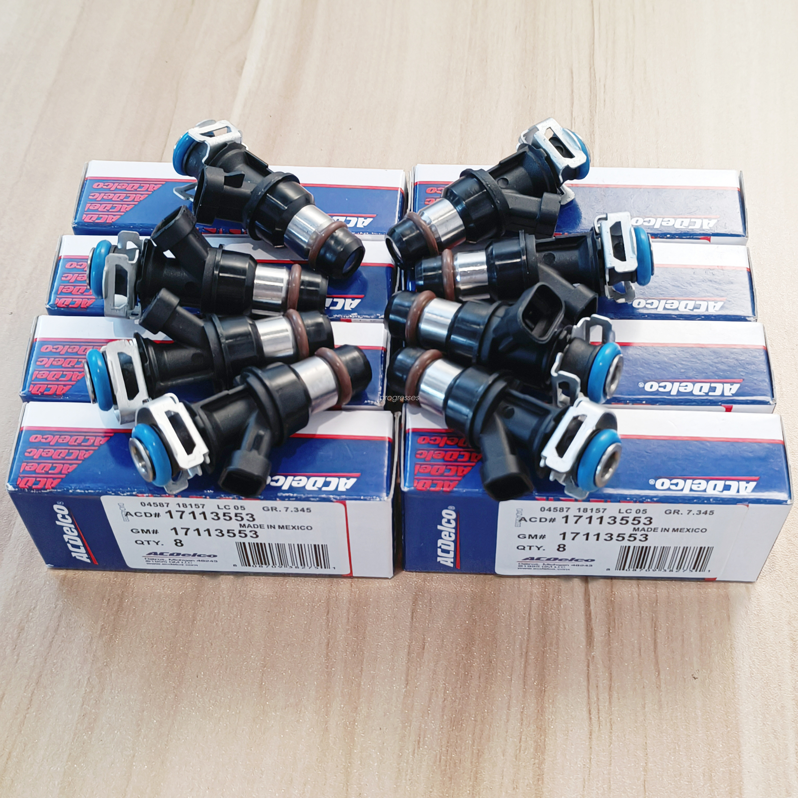 8PCS Original OEM 17113553 Fuel Injectors for 99-07 Chevy Silverado 4.8 5.3 6.0L