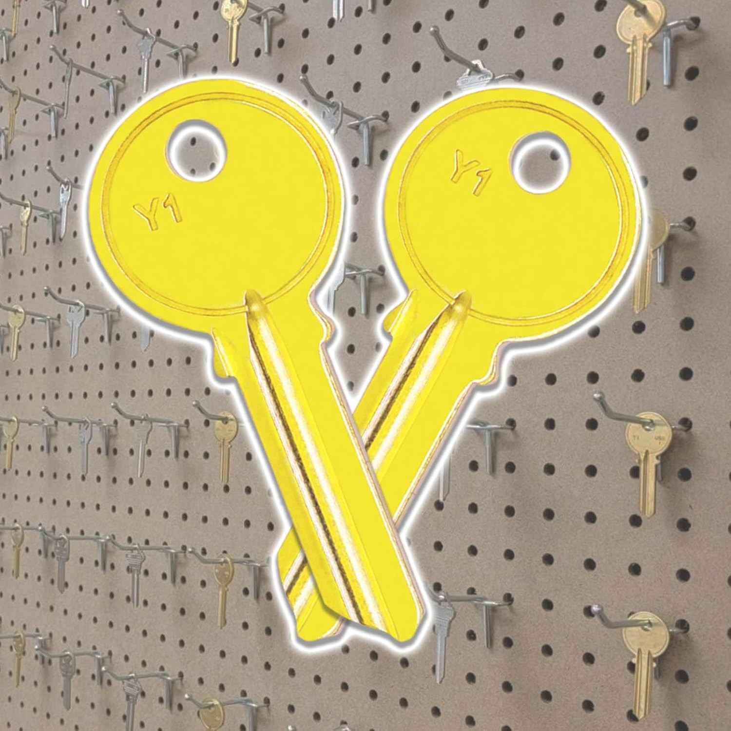 Brass Finish Key Blanks, Y1 Uncut Blank Keys, 5YA1 Key Blanks Pack of 100 Keys