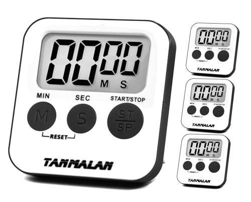 Large Digital Kitchen Timer Magnetic Countdown Count Up Loud Alarm Gray