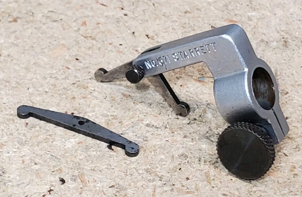 Starrett No. 671 - universal attachment for dial indicators with two arms