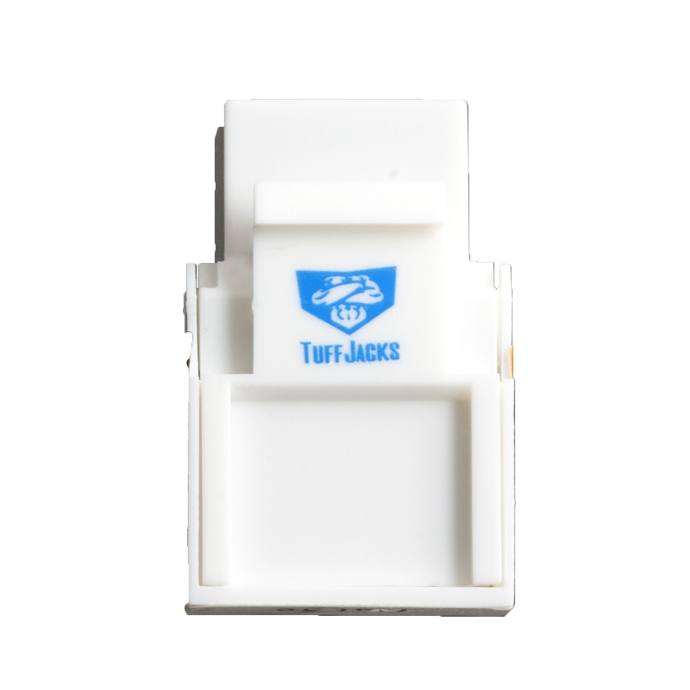 Cat5E Keystone Jack in White 25 Pcs Pack 110 Punch Data Computer Network