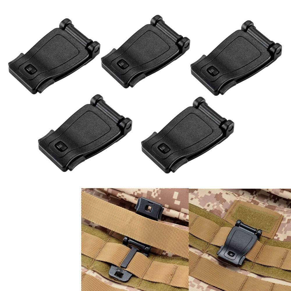 Multipurpose MOLLE Clip Tactical Strap Management Tools Web Dominator Buckle