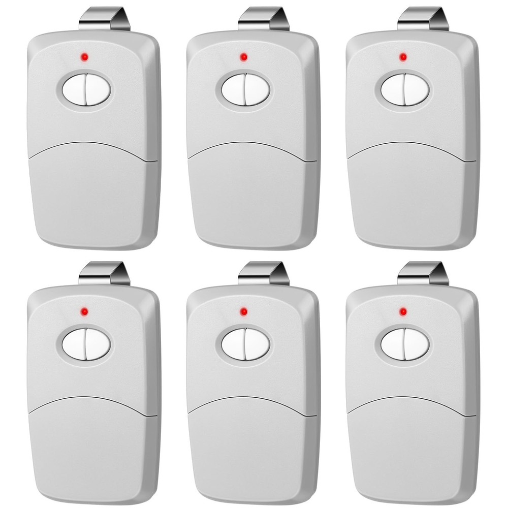 6 Pcs Two Button Garage Door Remote Control, Compatible with Linear Multicode 10