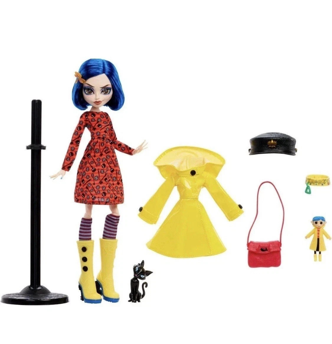 Mattel Monster High Skullector Coraline Doll with Cat JHK65 - New. In Hand