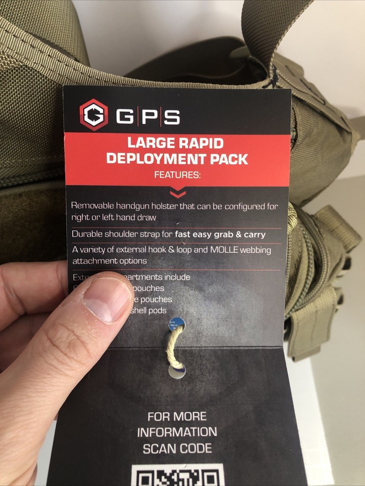 GPS Rapid Deployment Pack Tactical Range Bag Large with Tag