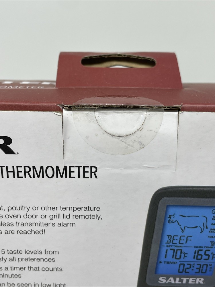 NEW SALTER Wireless Remote Thermometer with Timer