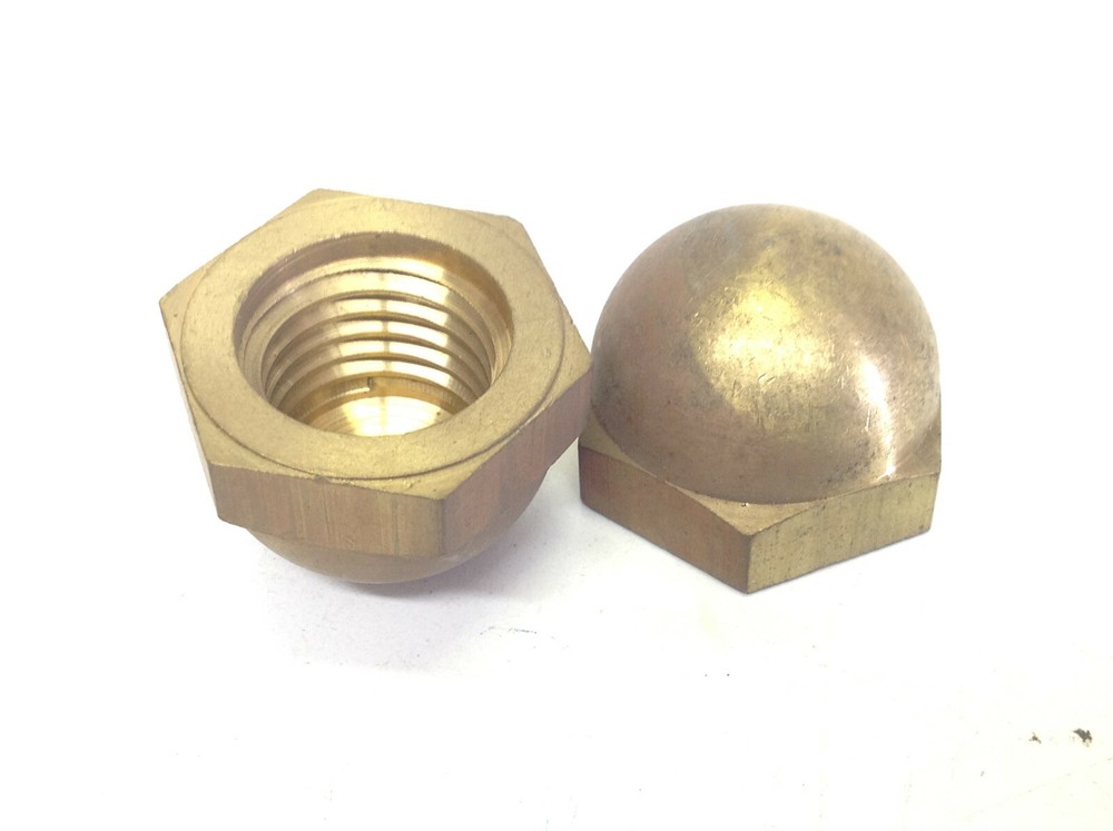 Brass Cap Nuts (Solid Brass) 1"- 8 (#1864-BR)