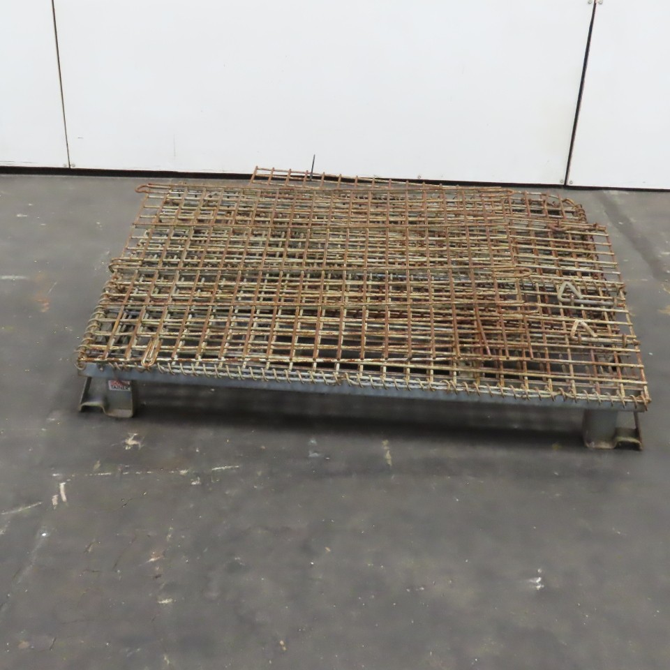 Econotainer 48" x 40" x 30" Deep Steel Collapsible Stackable Wire Bulk Container