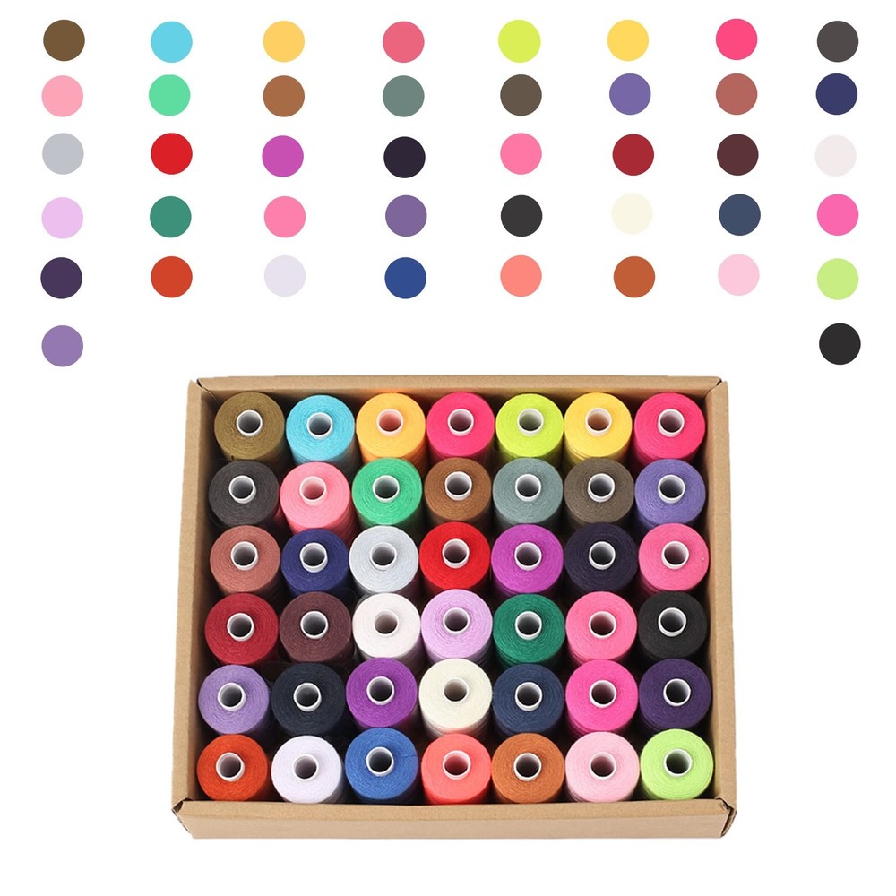 42 Spool 1000 Yards All Purpose Sewing Thread Assorted Polyester Sewing Machine